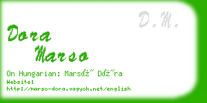 dora marso business card